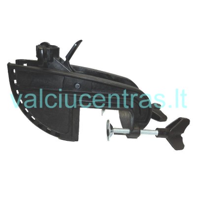 Variklio tvirtinimo mazgas su fiksavimo mechanizmu